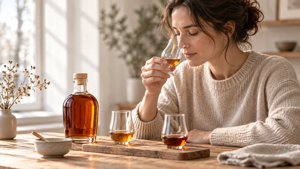 Illustrative maple tasting at a kitchen table